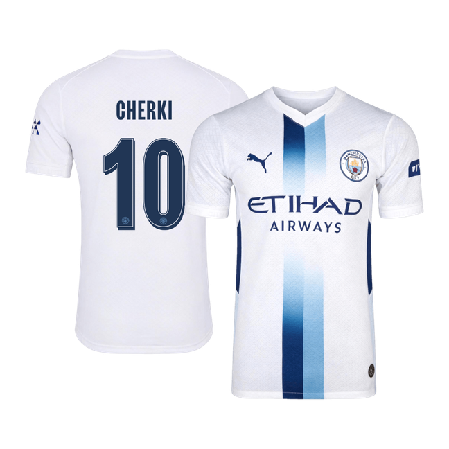 Manchester City Tröja CHERKI #10 2026/27 Tredje Autentisk Vit - UCL