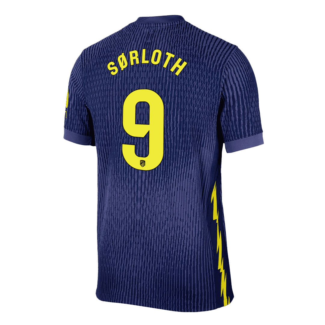 Atletico Madrid Tröja SØRLOTH #9 2025/26 Borta Autentisk Mörkblå-10