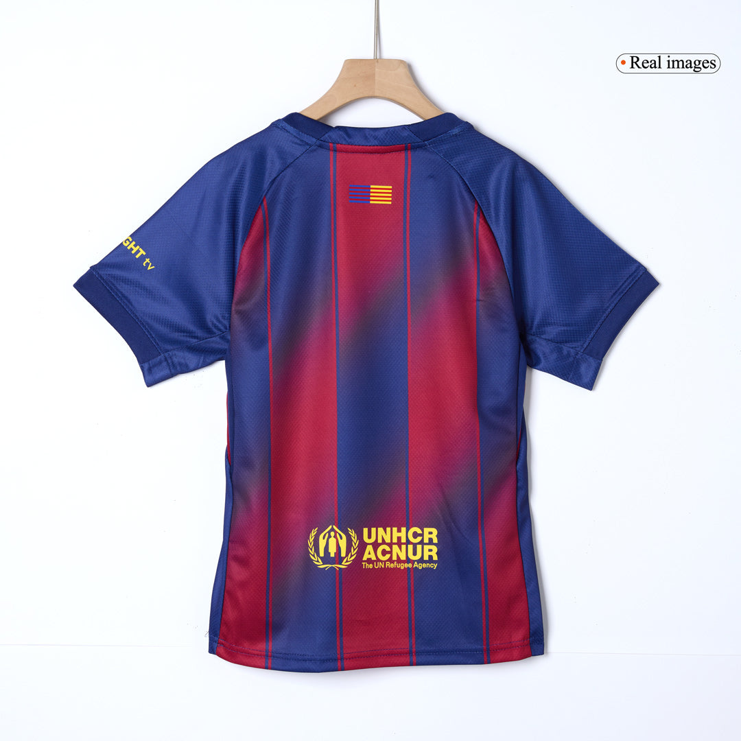 Barcelona Tröja 2025/26 Hemma Röd & Blå Barn Premium-13