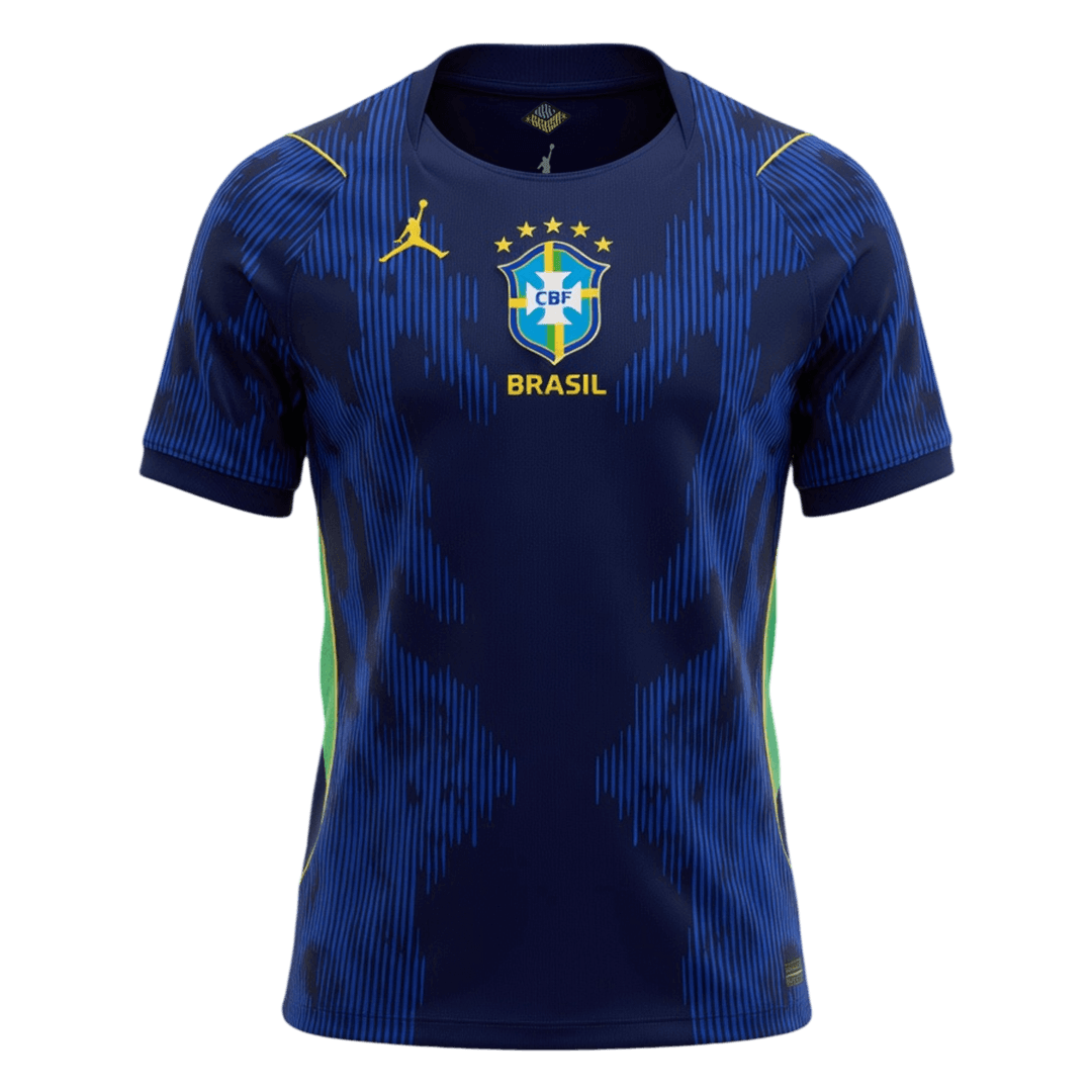Brasilien Tröja Bortaställ 2026 Blå-4