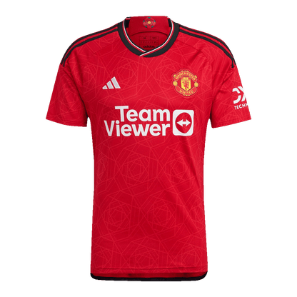 Manchester United Tröja B.FERNANDES #8 2023/24 Hemma Röd - UCL-3