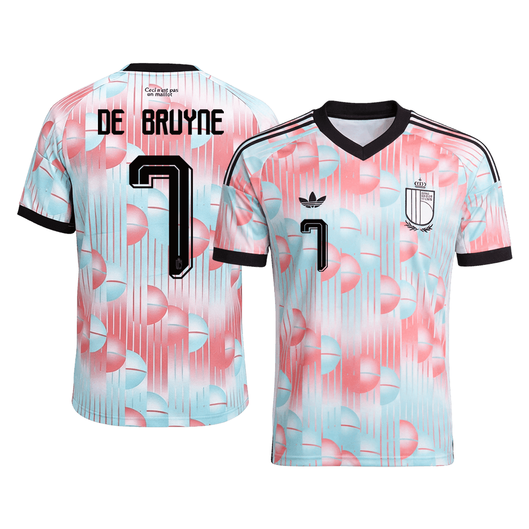 Belgien Tröja DE BRUYNE #7 2026 Borta Blue&Pink