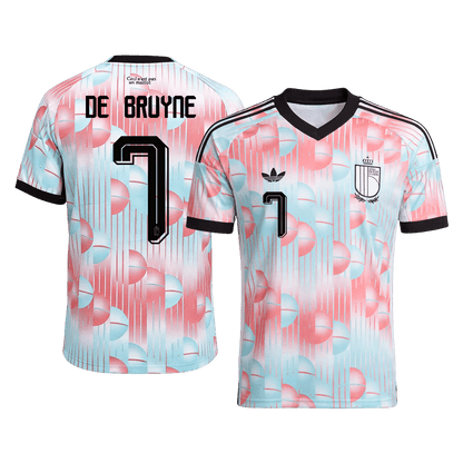 Belgien Tröja DE BRUYNE #7 2026 Borta Blue&Pink