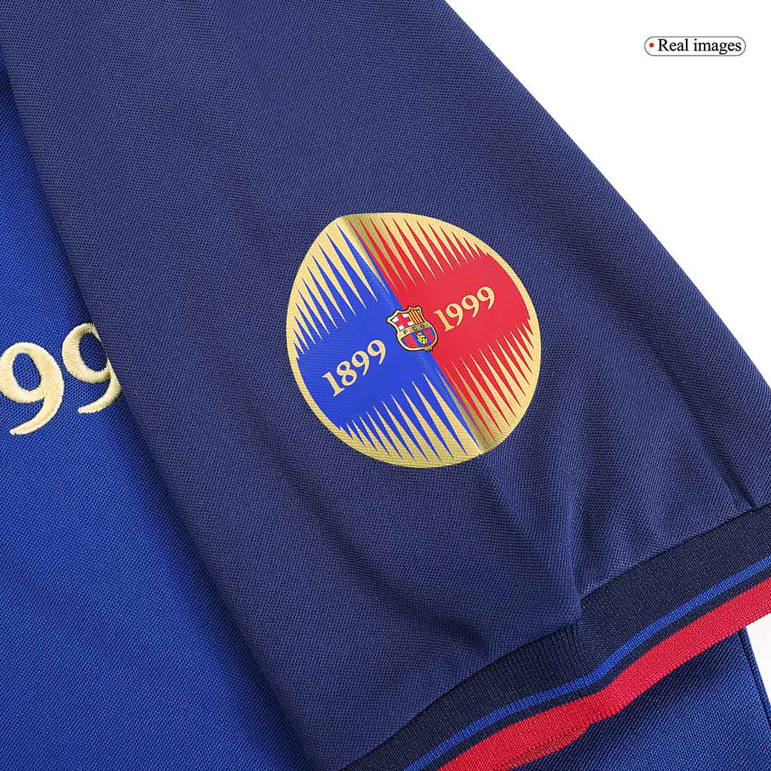 GUARDIOLA #4 Barcelona Hemmatröja 1999/00 Retro Tröja
 Röd & Blå - 100-årsjubileum-2