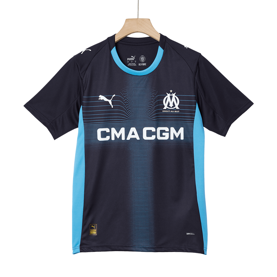 Marseille Tröja RABIOT #25 2025/26 Borta Mörkblå-11