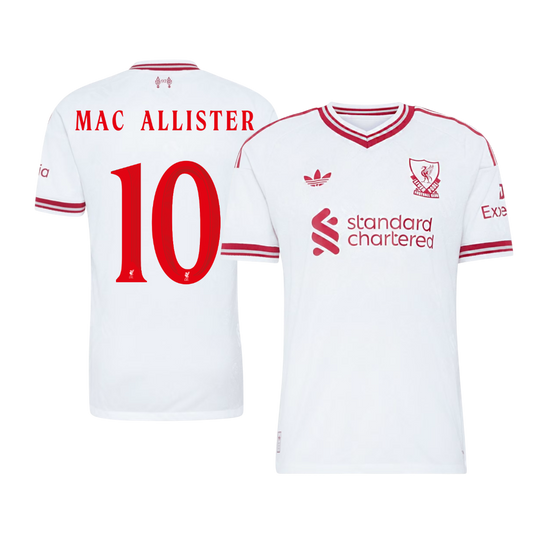 Liverpool Tröja MAC ALLISTER #10 2026/27 Borta Autentisk Vit - UCL