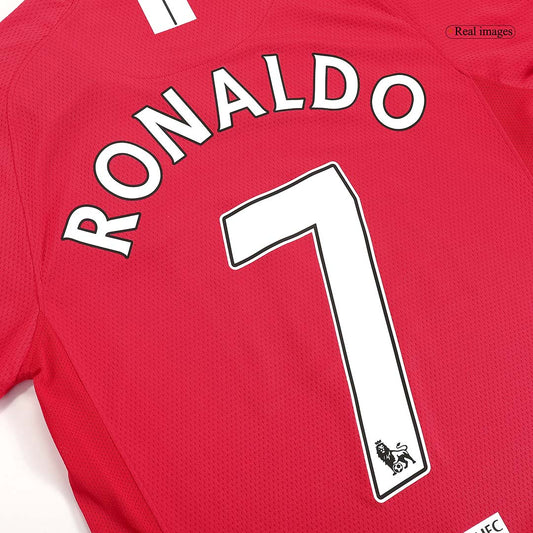 RONALDO #7 Manchester United Hemmatröja 2007/08 Retro Tröja
 Röd-1