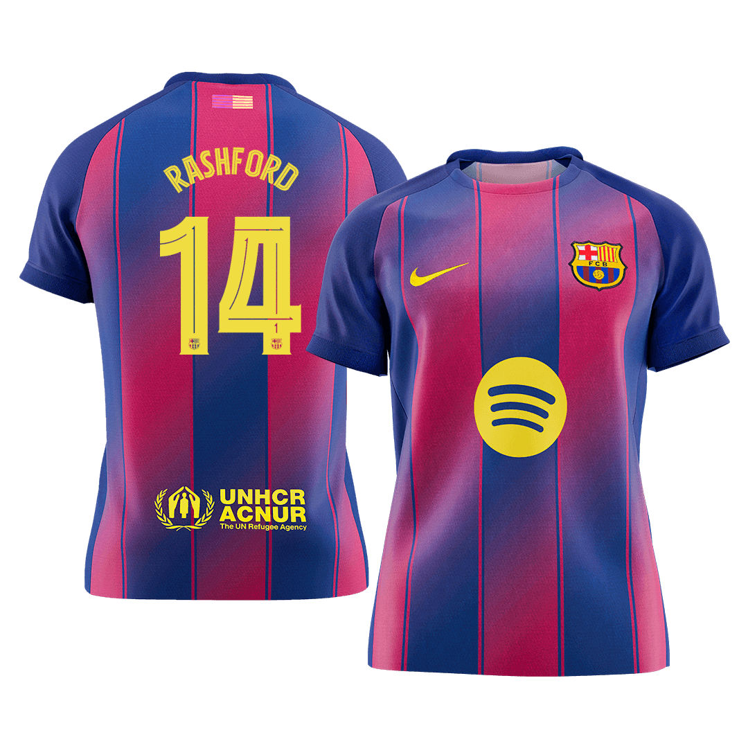 RASHFORD #14 Barcelona Tröja 2025/26 Hemma Premium Röd & Blå - UCL