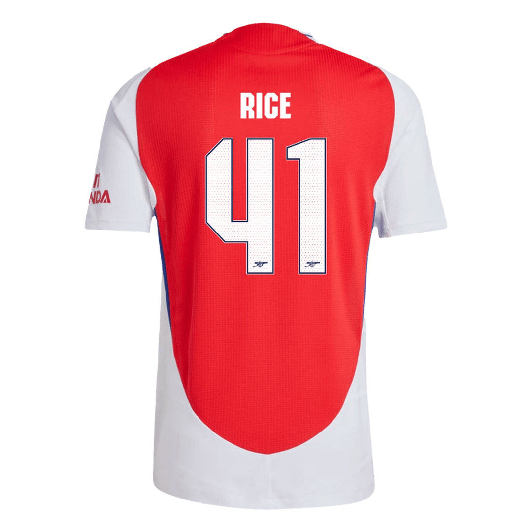 Arsenal Tröja RICE #41 2024/25 Hemma Röd - UCL-12