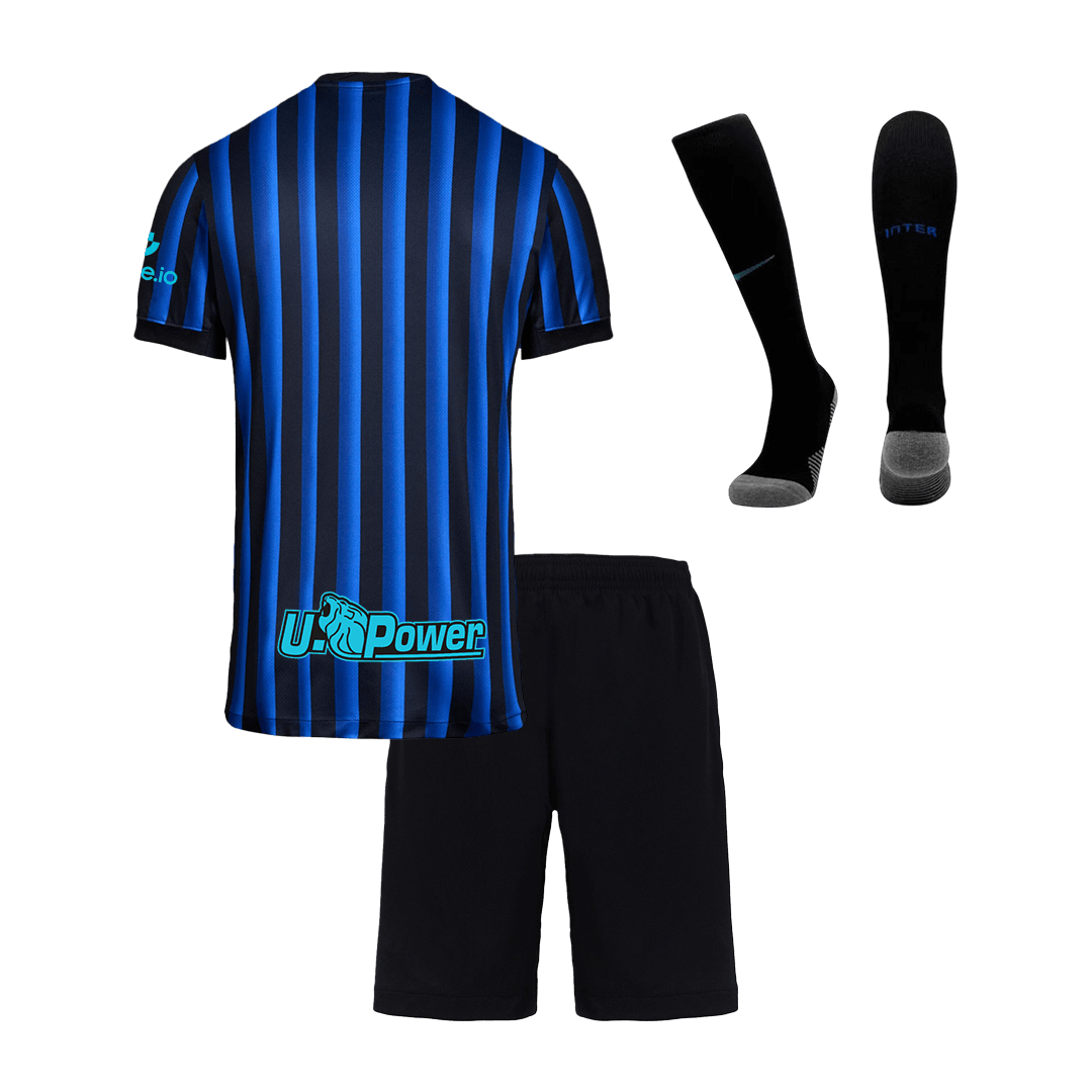 Inter Milan Tröja 2025/26 Hemmaställ Blå och svart Barn-16