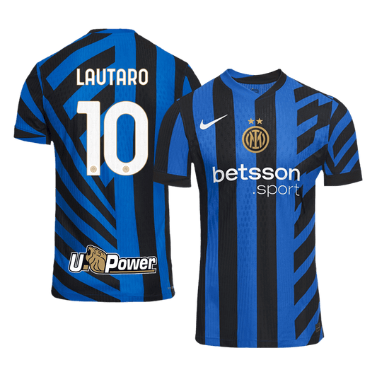 Inter Milan Tröja LAUTARO #10 2024/25 Hemma Autentisk Blå och svart
