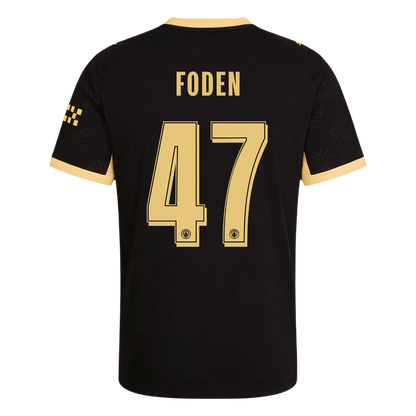 Manchester City Tröja FODEN #47 2026/27 Borta Autentisk Svart - UCL-3