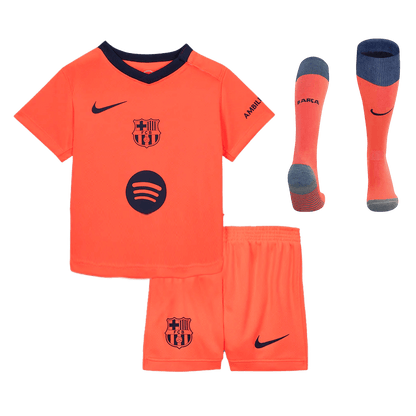 Barcelona Tröja 2025/26 Tredjeställ Orange Barn