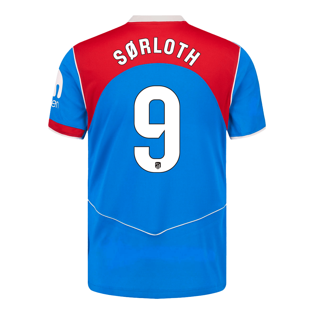 Atletico Madrid Tröja SØRLOTH #9 2025/26 Tredje Blå-9