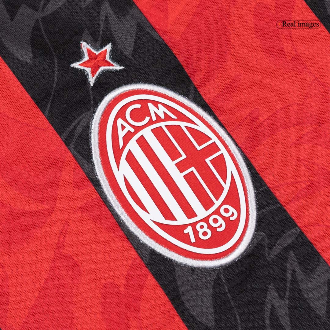AC Milan Tröja 2025/26 Hemma Långärmad Röd & Svart