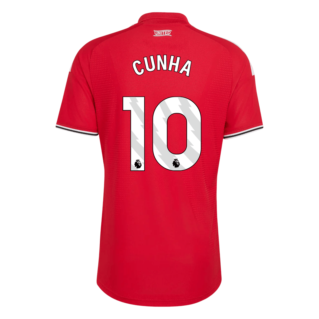 Manchester United Tröja CUNHA #10 2026/27 Hemma Autentisk Röd-3