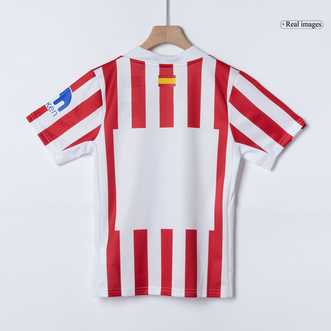 Atletico Madrid Tröja 2025/26 Hemmaställ Röd & Vit Barn-14