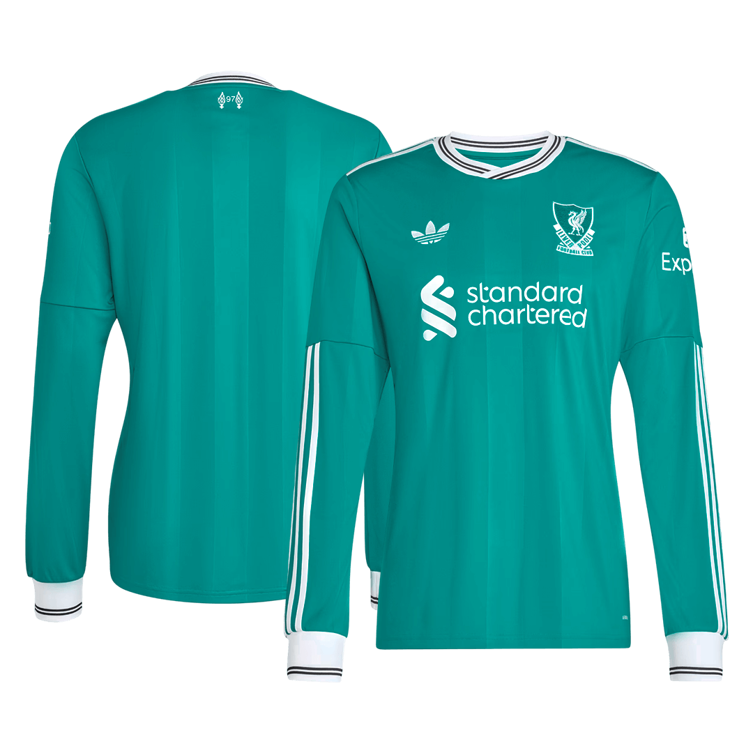 Liverpool Tröja 2025/26 Tredje Långärmad Grön-10