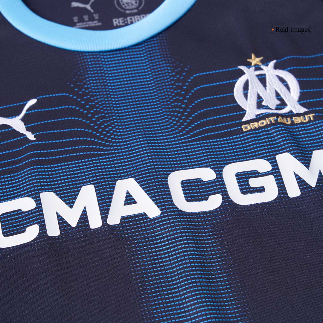 Marseille Tröja 2025/26 Borta Mörkblå Barn-6