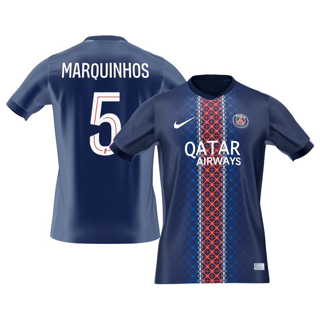MARQUINHOS #5 PSG Tröja 2025/26 Hemma Premium Mörkblå