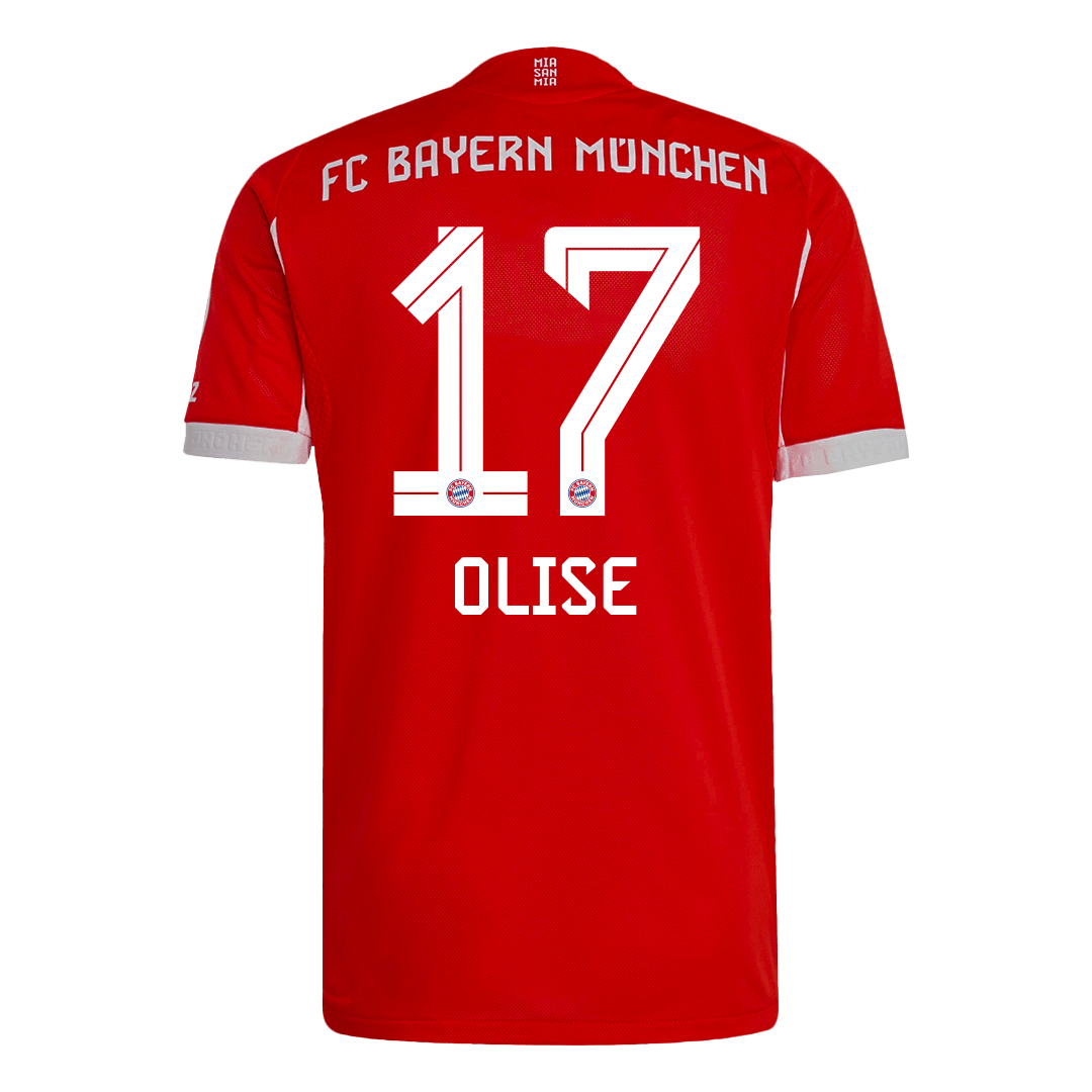 Bayern Munich Tröja OLISE #17 2025/26 Hemma Röd