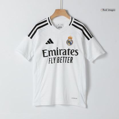 Real Madrid Tröja MBAPPÉ #9 2024/25 Hemma Vit Barn-13