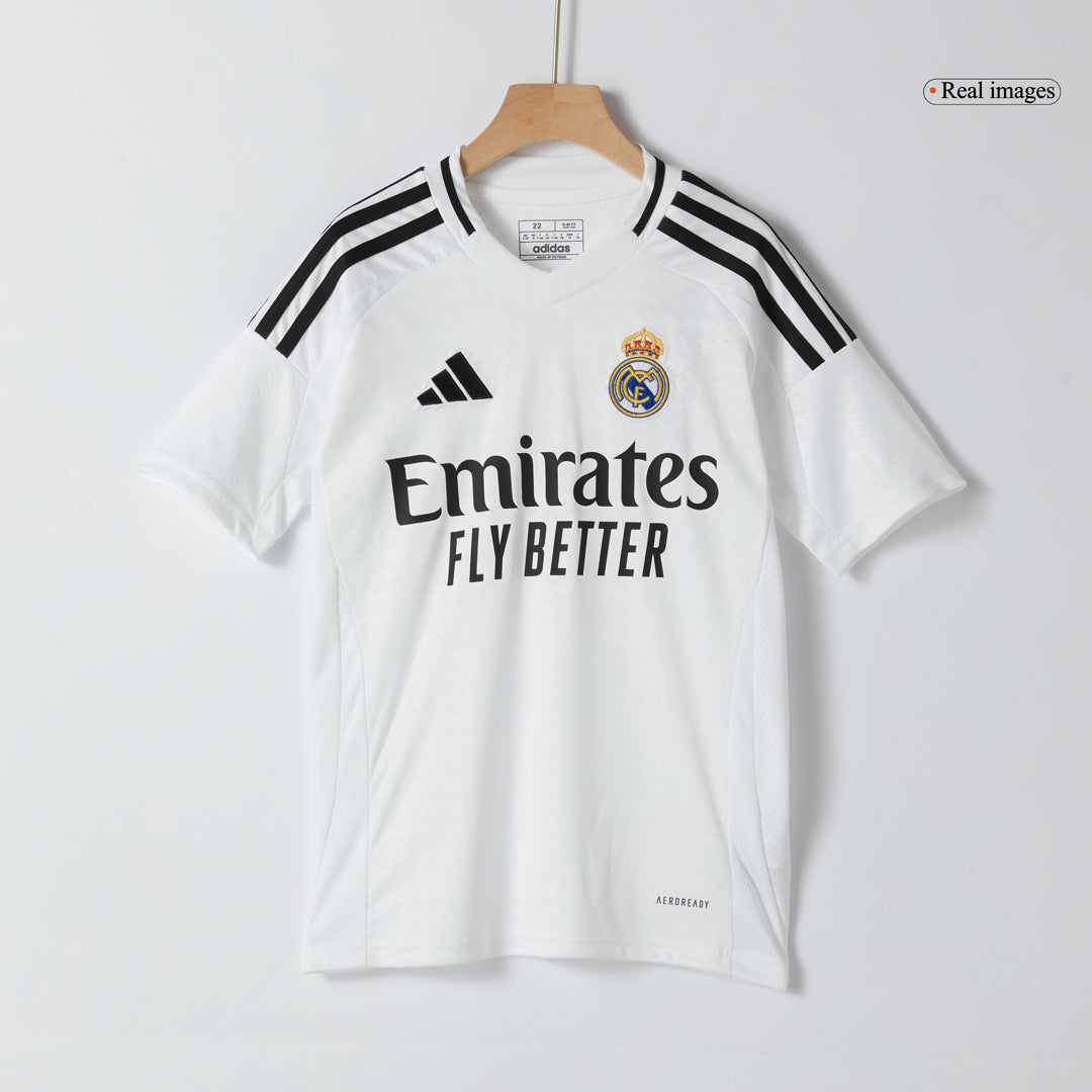 Real Madrid Tröja BELLINGHAM #5 2024/25 Hemma Vit Barn-13