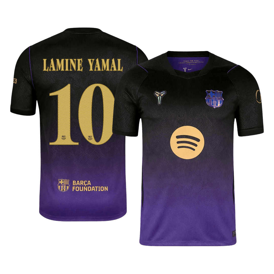 Barcelona Tröja LAMINE YAMAL #10 2026/27 Borta Black/Purple - UCL