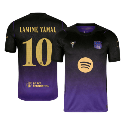 Barcelona Tröja LAMINE YAMAL #10 2026/27 Borta Black/Purple - UCL