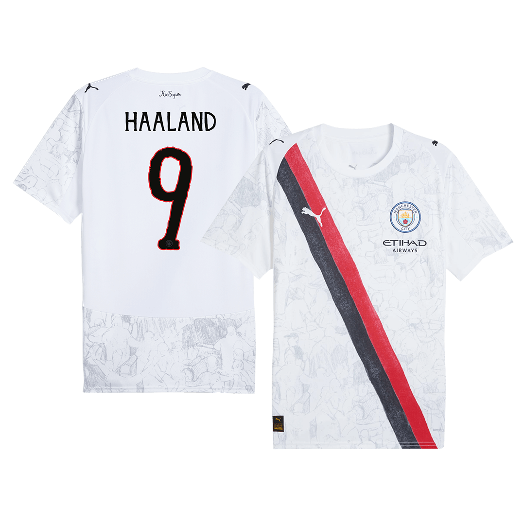 Manchester City Tröja HAALAND #9 2025/26 Vit
