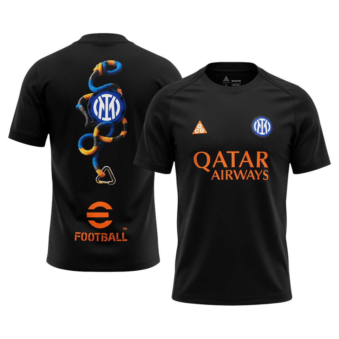 Inter Milan Tröja 2025/26 Före match Svart-10