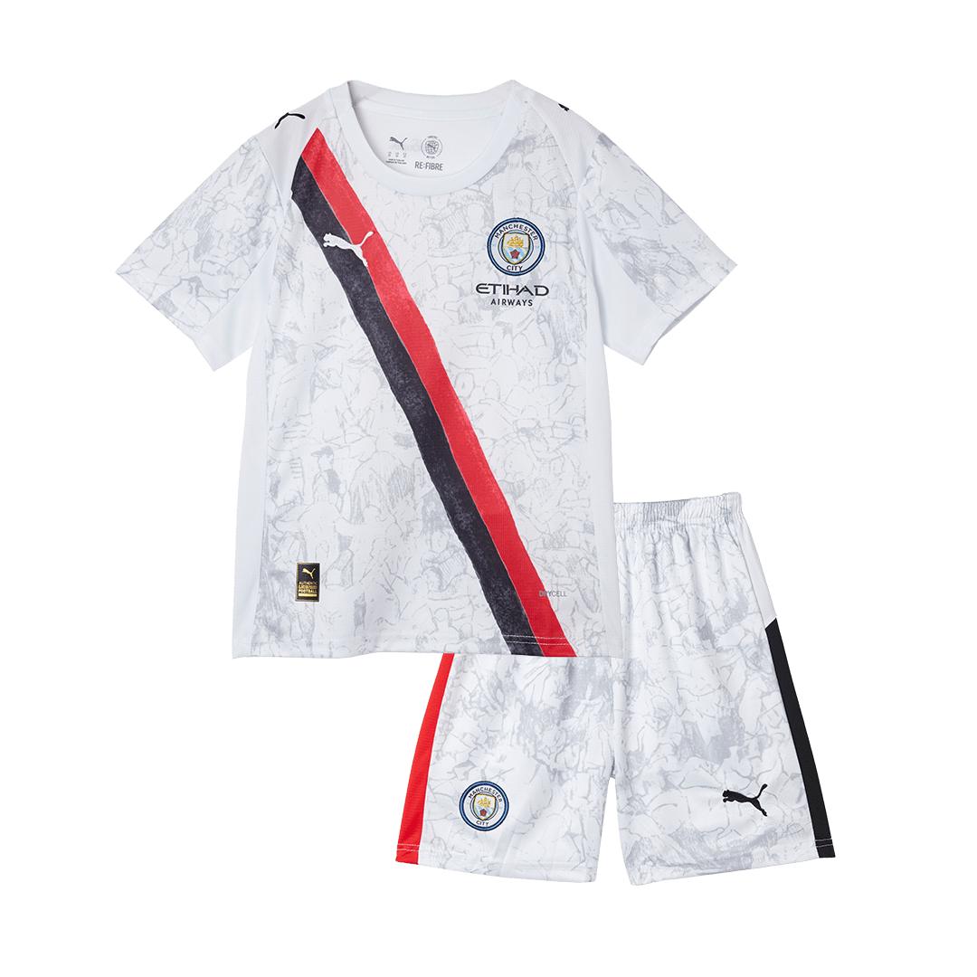 Manchester City Tröja 2025/26 Vit Barn-15