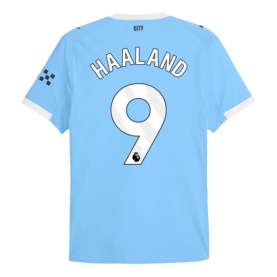 Manchester City Tröja HAALAND #9 2025/26 Hemma Blå