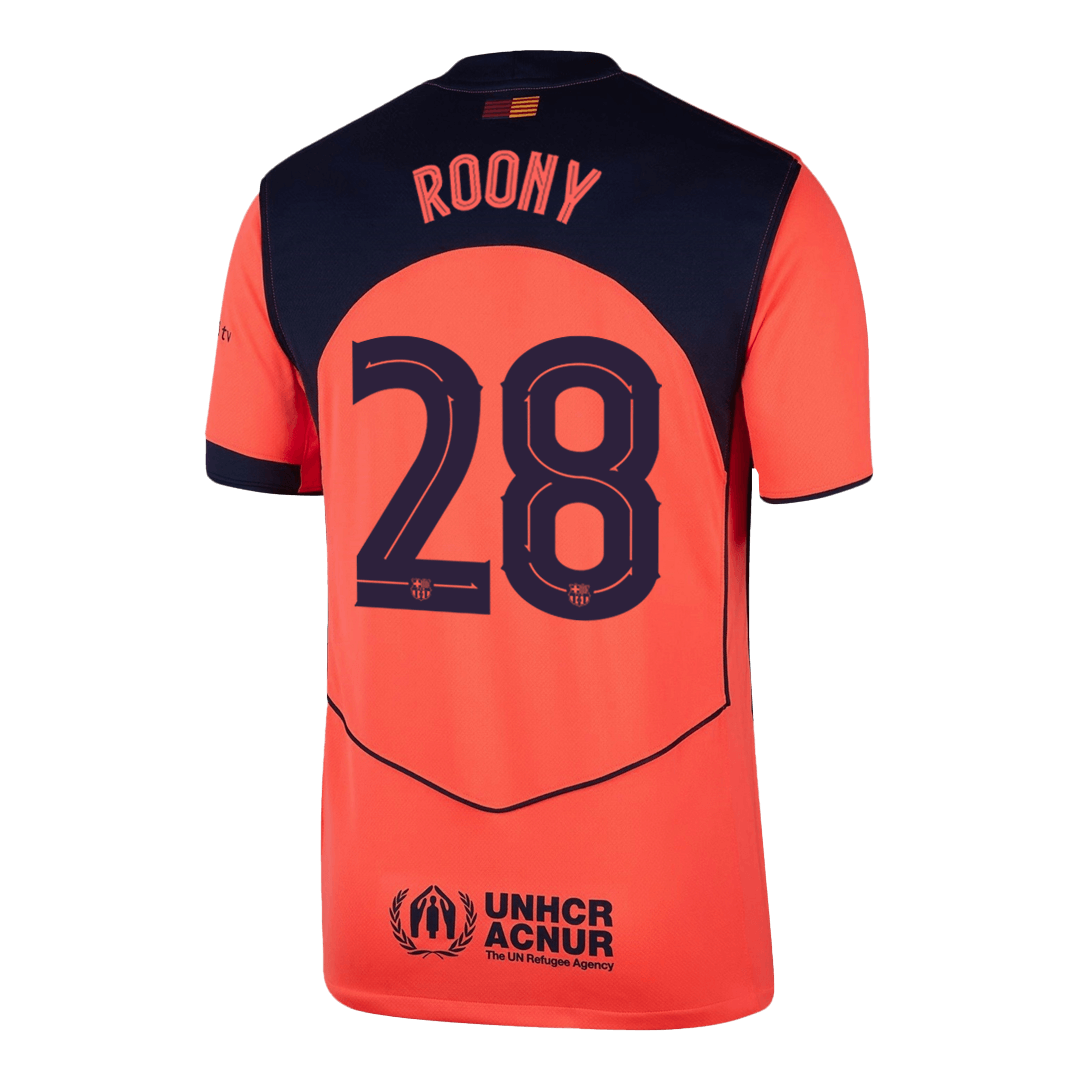 Barcelona Tröja ROONY #28 2025/26 Tredje Orange-11