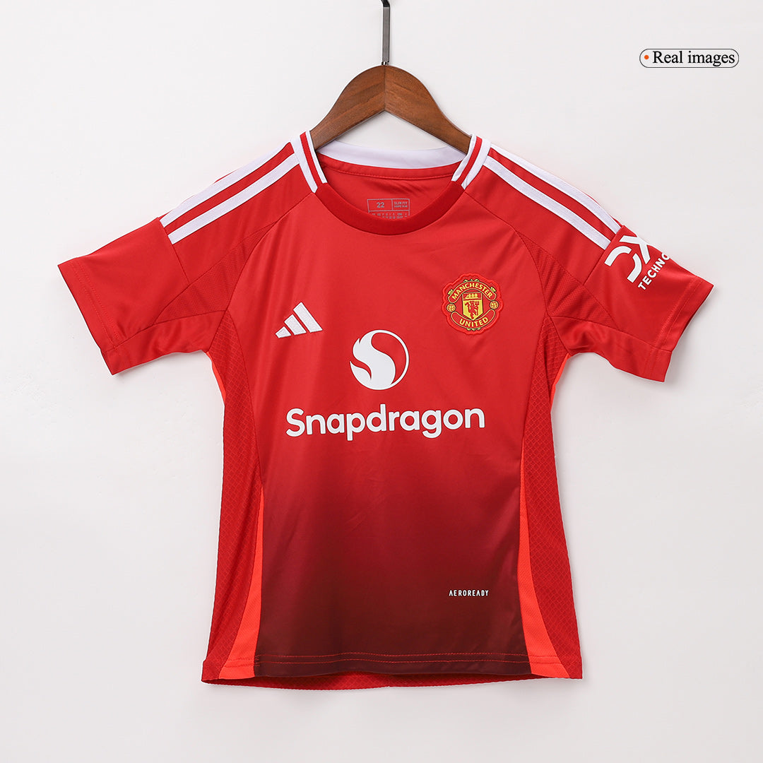 Manchester United Tröja 2024/25 Hemma Röd Barn