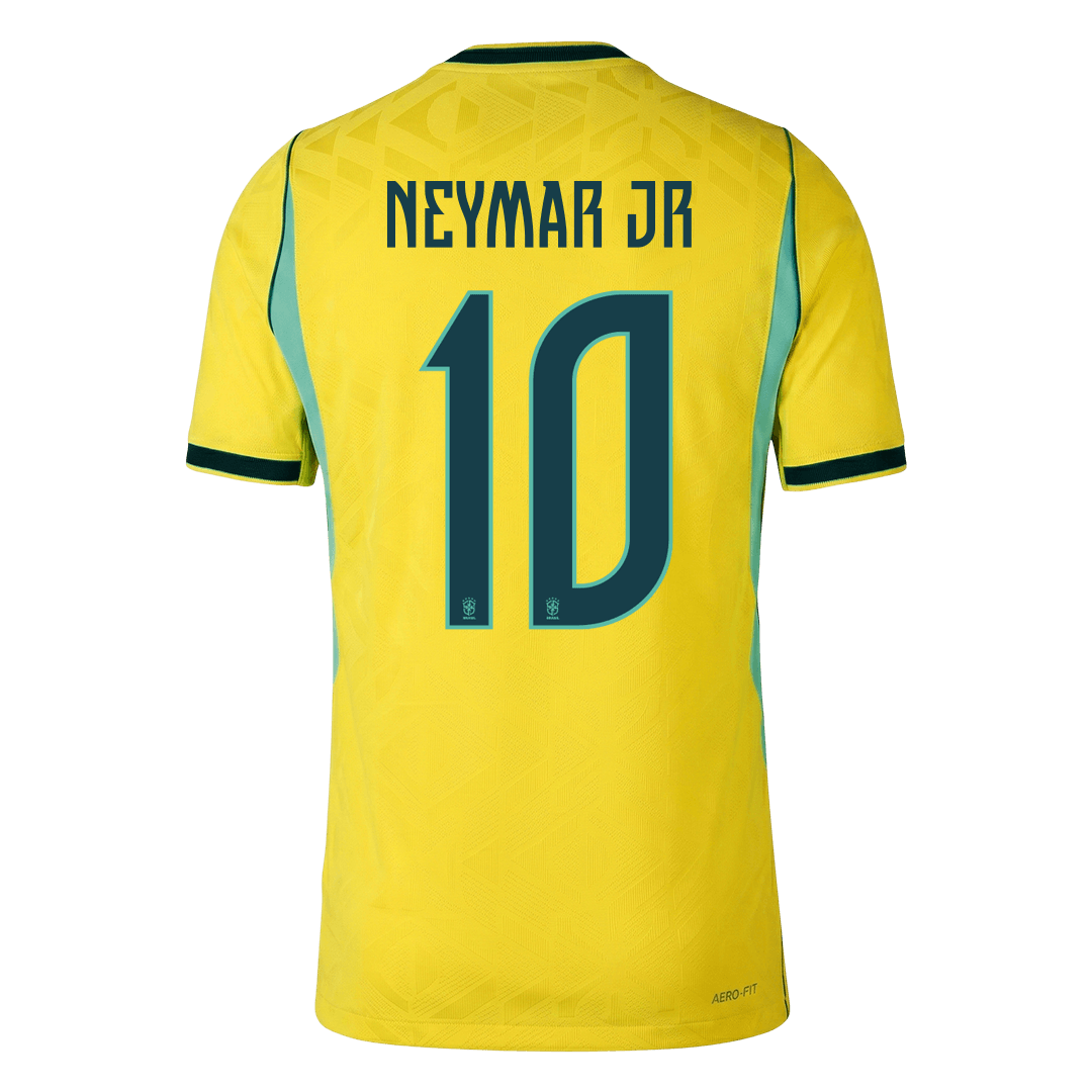 Brasilien Tröja NEYMAR JR. #10 2026 Hemma Autentisk Gul-3