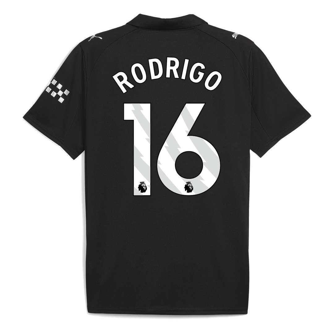 Manchester City Tröja RODRIGO #16 2025/26 Borta Svart-8
