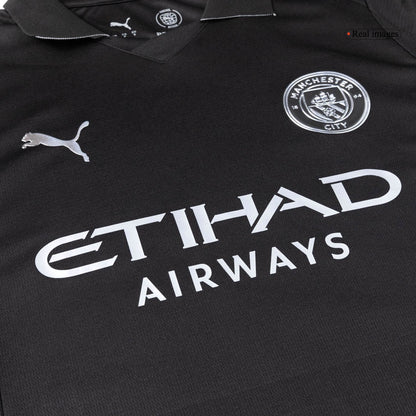 Manchester City Tröja HAALAND #9 2025/26 Borta Svart-4