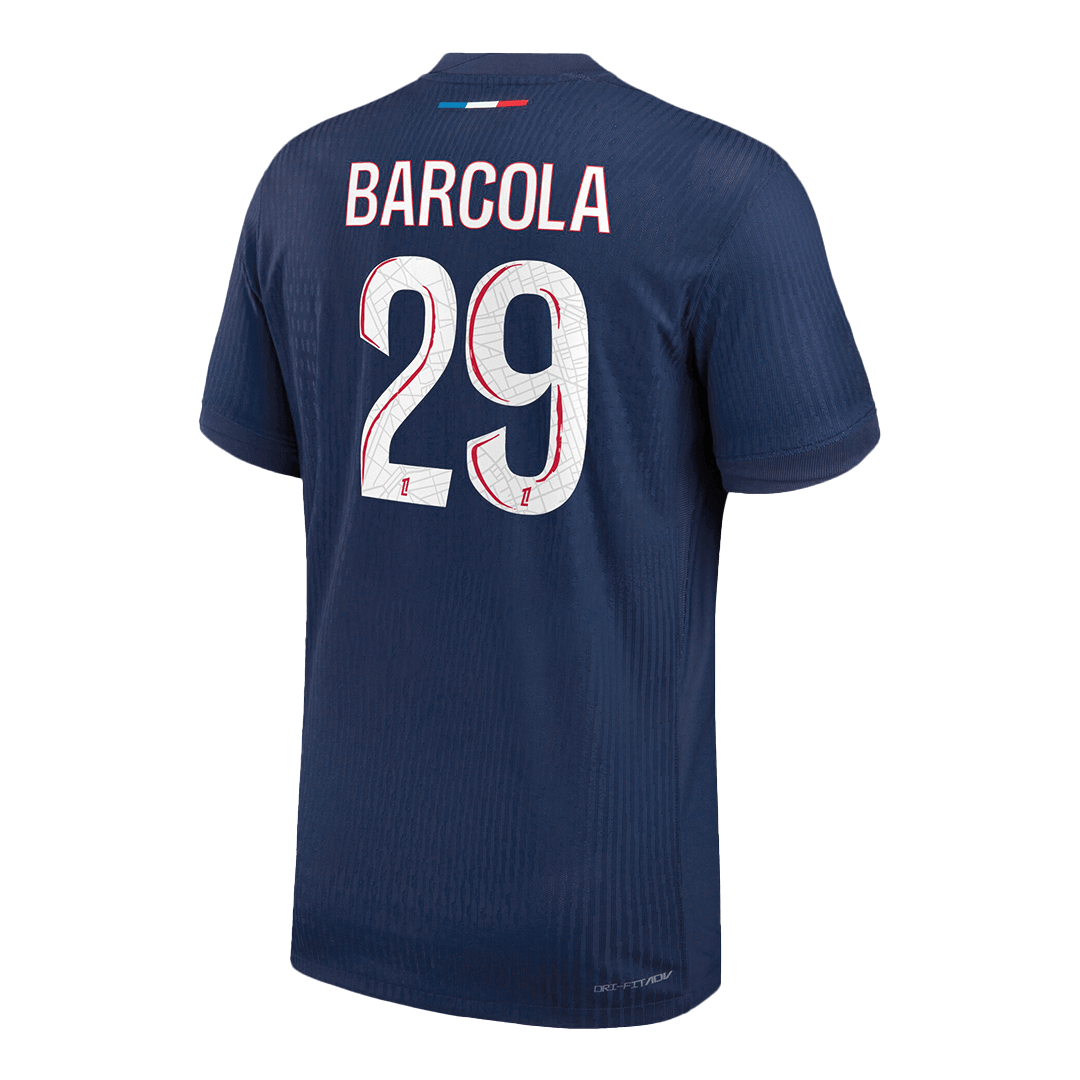 PSG Tröja BARCOLA #29 2024/25 Hemma Mörkblå-11