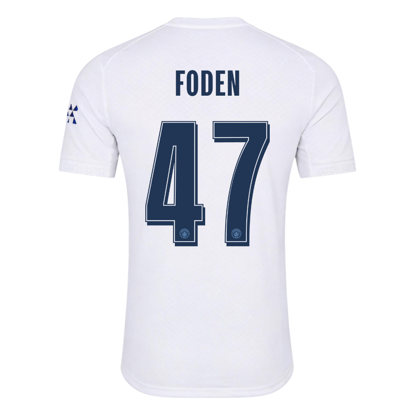Manchester City Tröja FODEN #47 2026/27 Tredje Autentisk Vit - UCL-3
