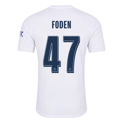 Manchester City Tröja FODEN #47 2026/27 Tredje Autentisk Vit - UCL-3