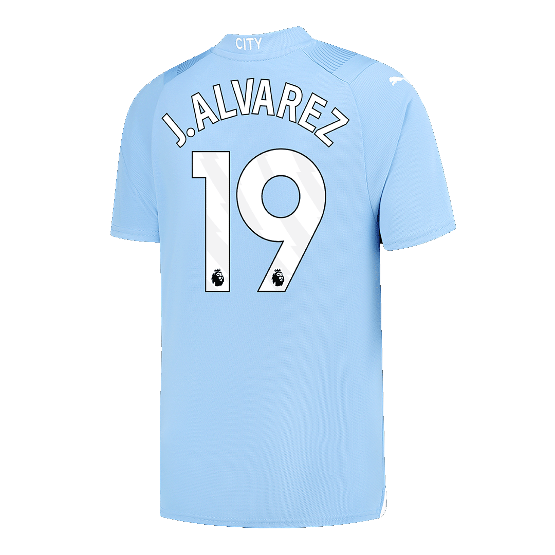 Manchester City Tröja J.ALVAREZ #19 2023/24 Hemma Blå
