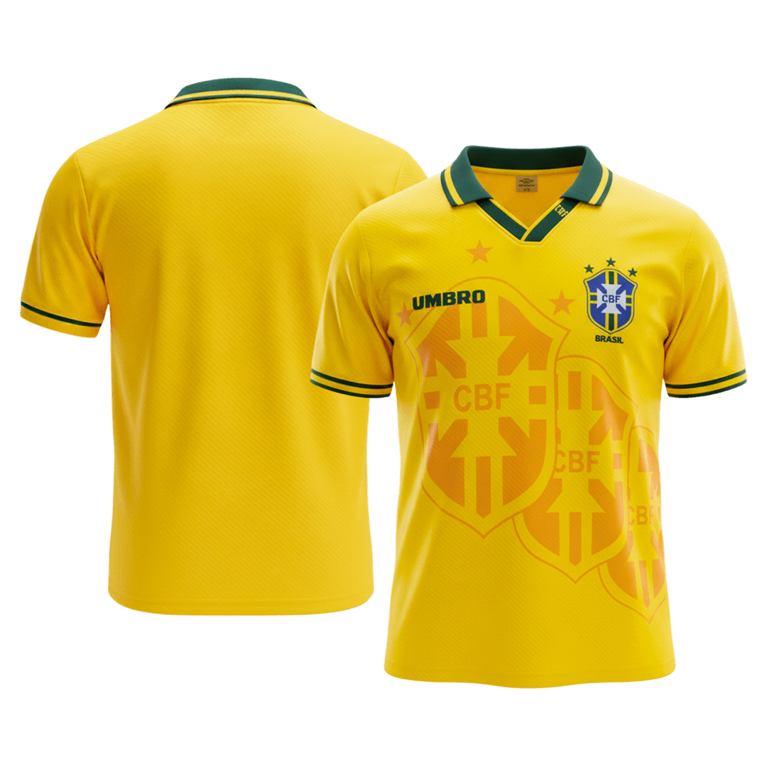 Brasilien Hemmatröja 1994 Retro Tröja
 Gul-7