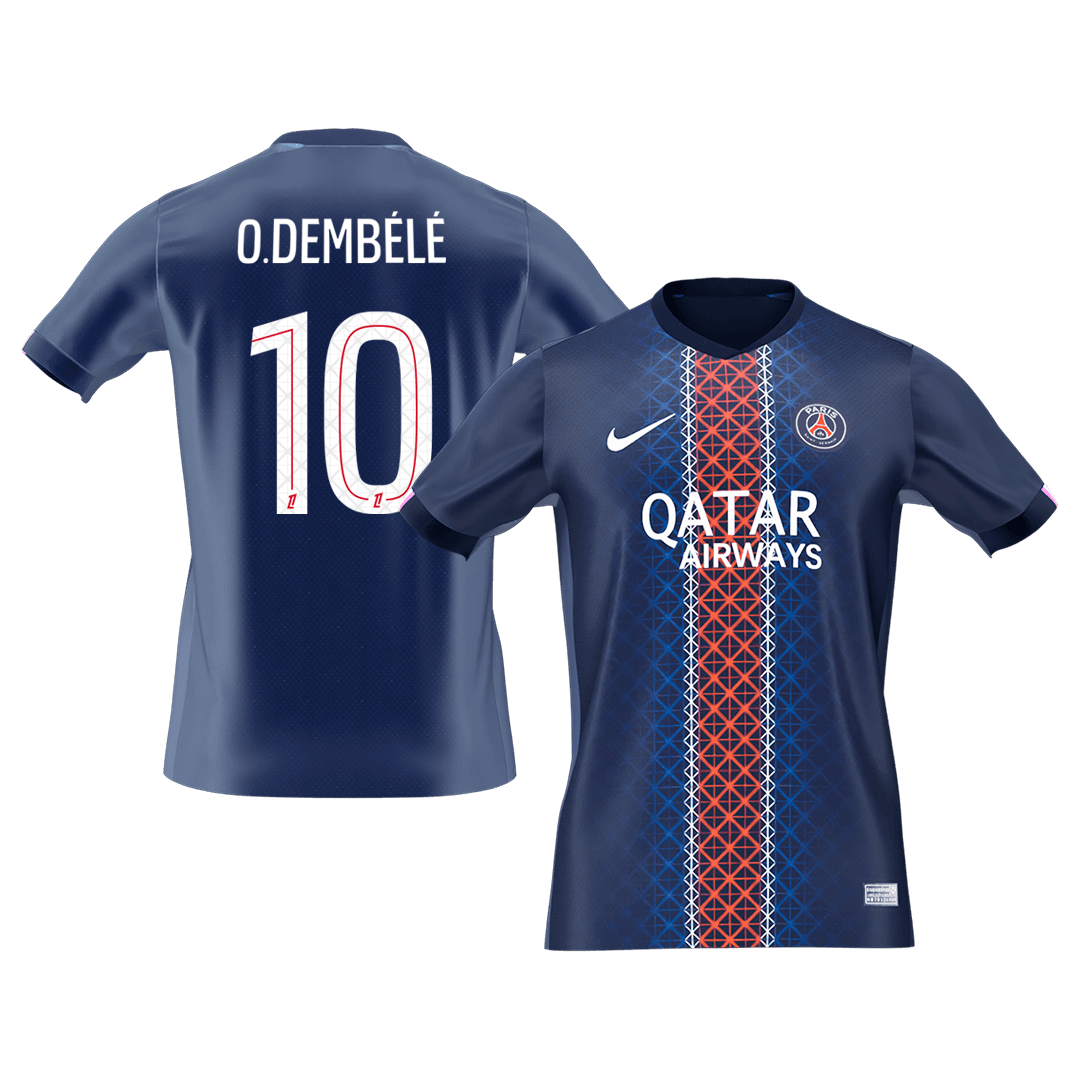 O.DEMBÉLÉ #10 PSG Tröja 2025/26 Hemma Premium Mörkblå