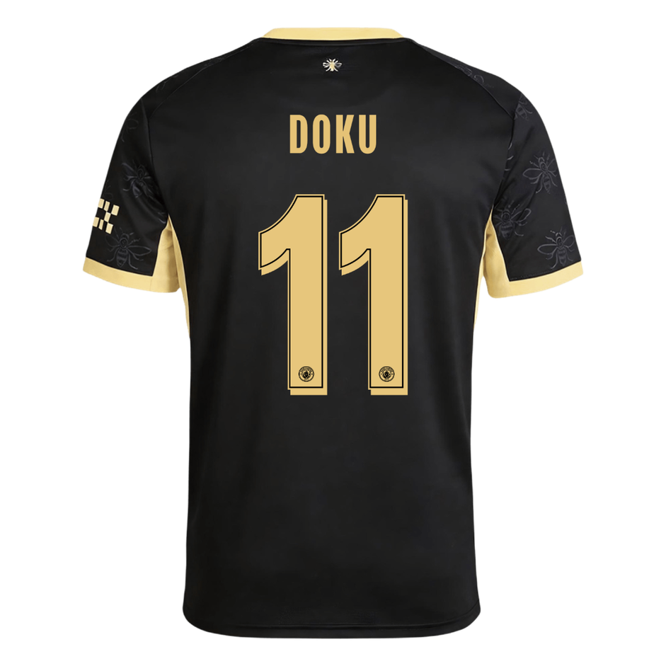 Manchester City Tröja DOKU #11 2026/27 Borta Svart - UCL-3