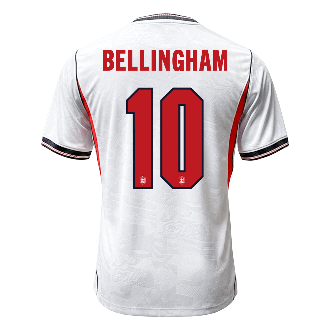 England Tröja BELLINGHAM #10 2026 Hemma Autentisk Vit-9