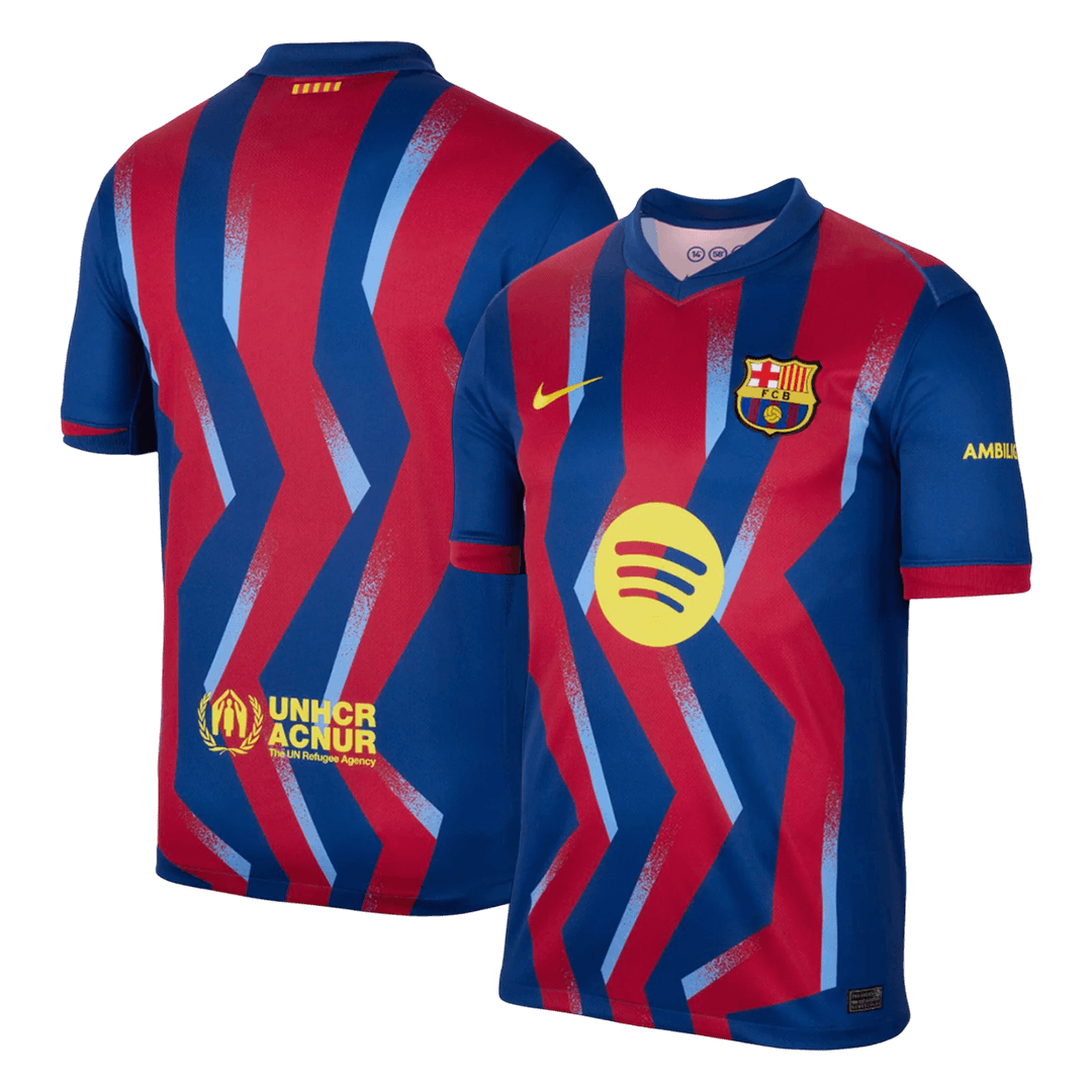 Barcelona Tröja 2025/26 Fourth Away Röd & Blå