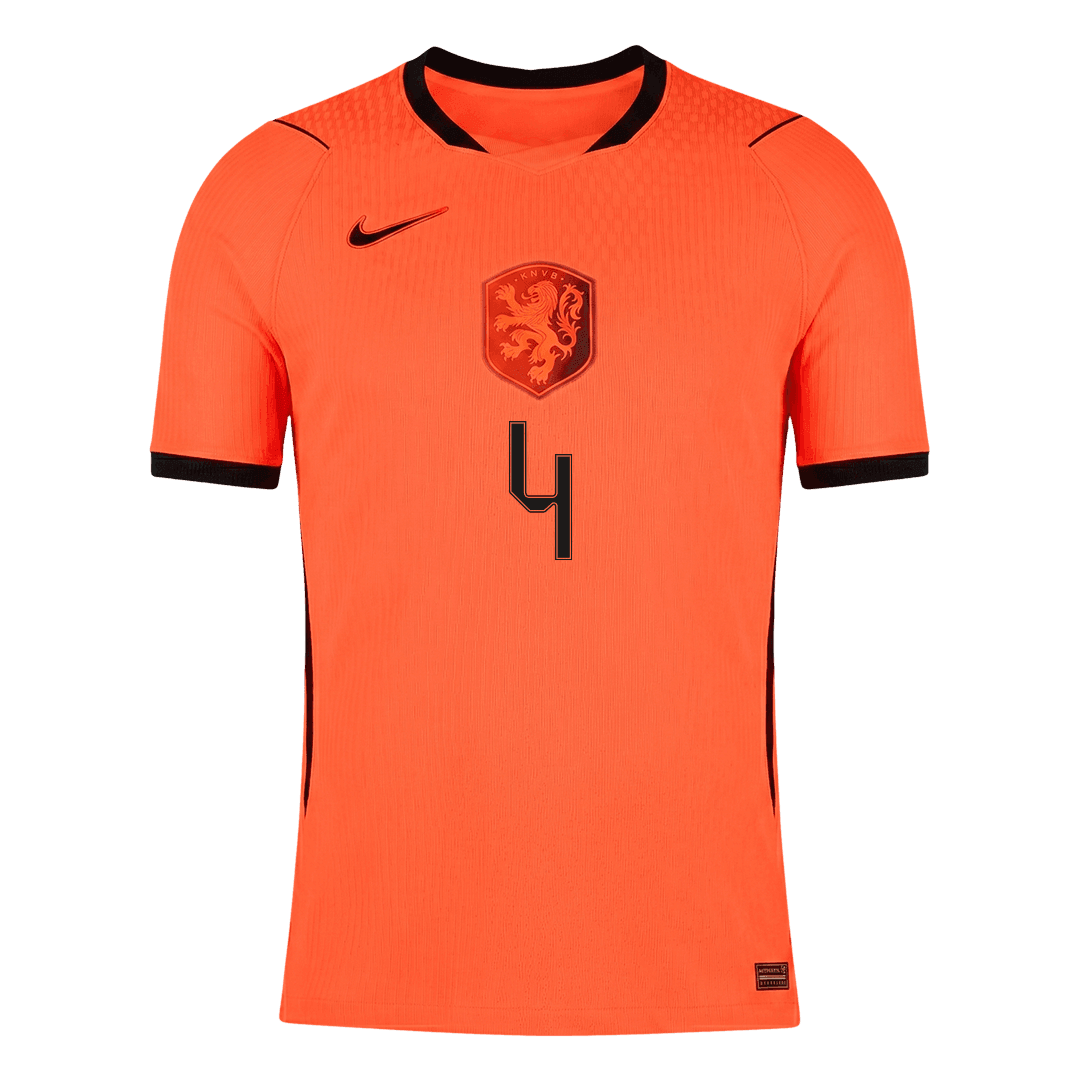 Nederländerna Tröja VIRGIL #4 2026 Hemma Autentisk Orange