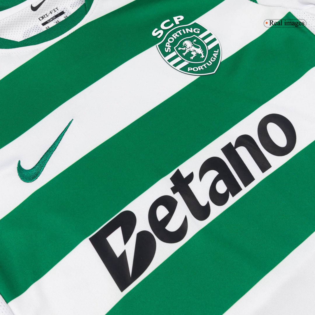 Sporting CP Tröja 2025/26 Hemma Green&White Barn