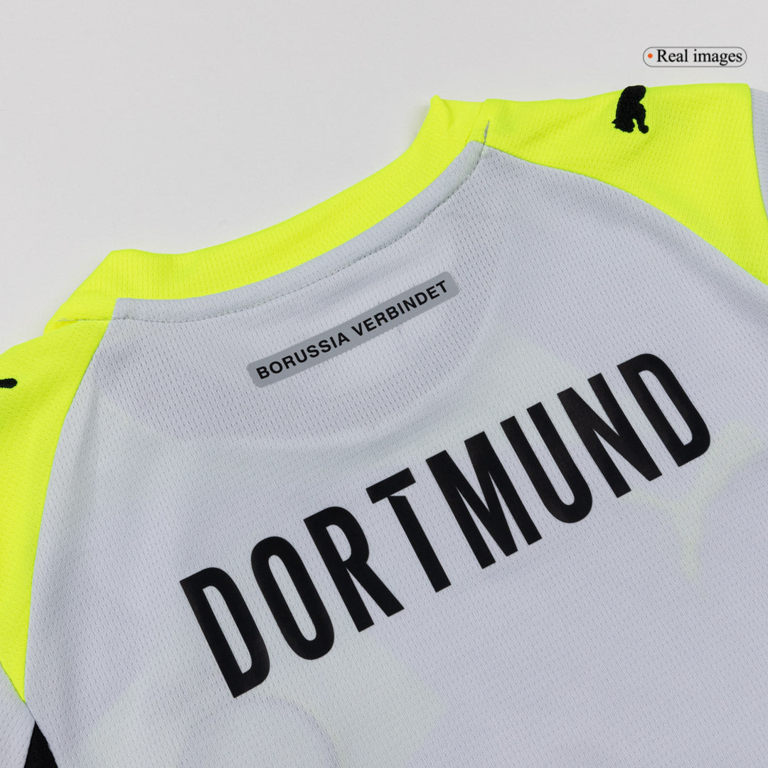 Borussia Dortmund Tröja 2025/26 Borta Grå Barn-5